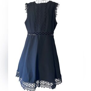 ZARA BASIC Black skater style dress